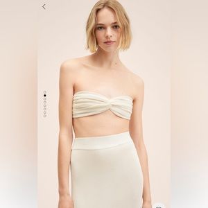Mango bandeau top. New without tags. Never worn. Size large